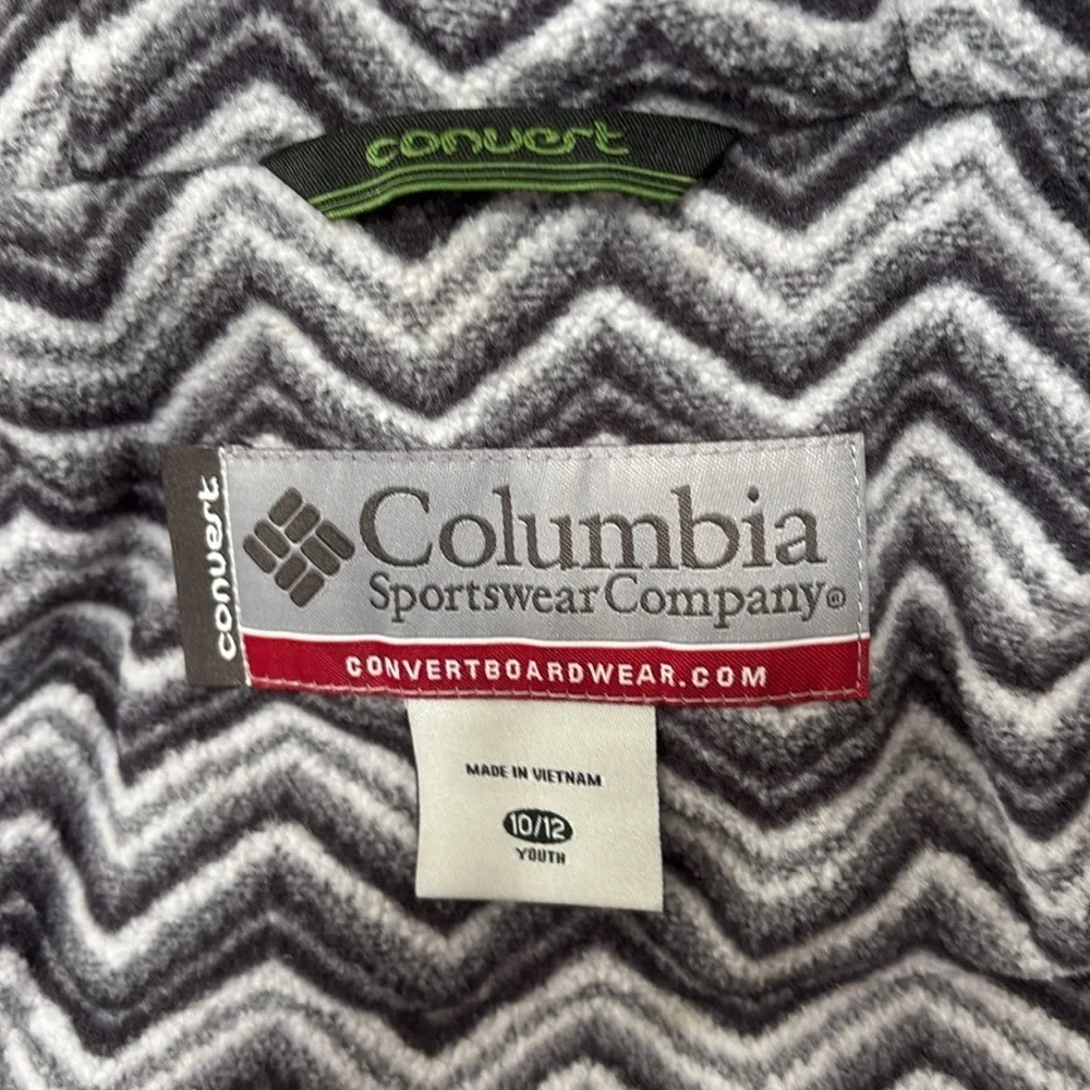 Columbia Convert Sky Blue Ski Jacket with fleece lining size 10/12